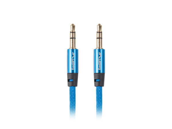 Cablu minijack 3,5 mm M/M 3 pini 2 m blu „CA-MJMJ-10CU-0020-BL” (timbru verde 0.08 lei)