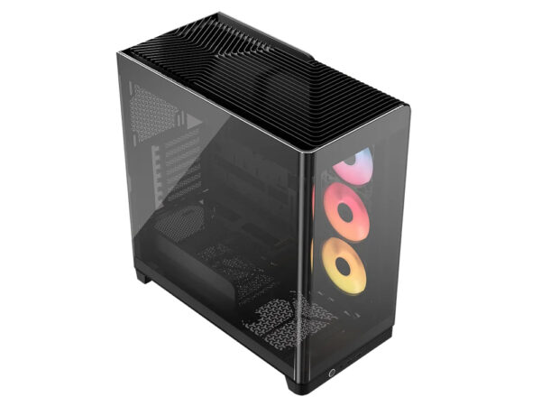 Carcasa Corsair Frame 4500X LX-R RGB, Mid Tower, cu 3 ventilatoare incluse 120mm LX-R RGB, Negru „CC-9011316-WW” (timbru verde 0.32 lei)