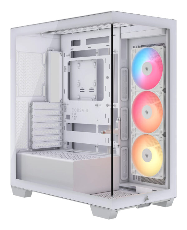 Carcasa Corsair 3500X RS-R ARGB, Mid-Tower, E-ATX, cu 3 ventilatoare incluse RS120-R ARGB, Alb „CC-9011323-WW” (timbru verde 0.32 lei)