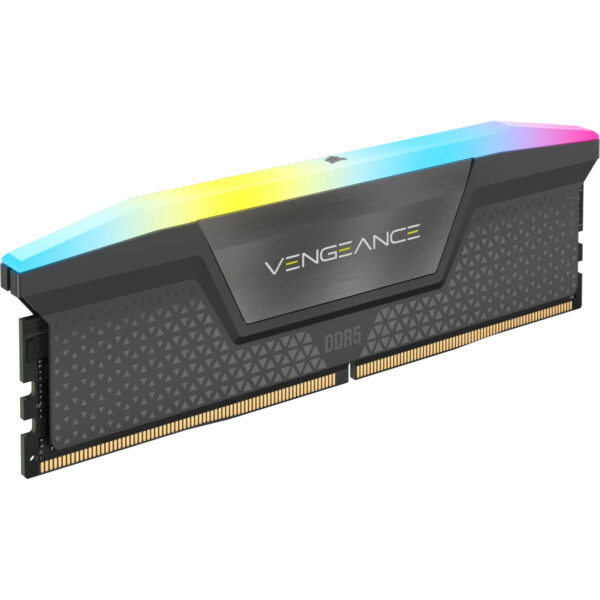 Corsair Memorie 16GB, DDR5, 6000MHz, CL36, RGB, Negru, Vengeance „CMH16GX5M1E6000Z36”