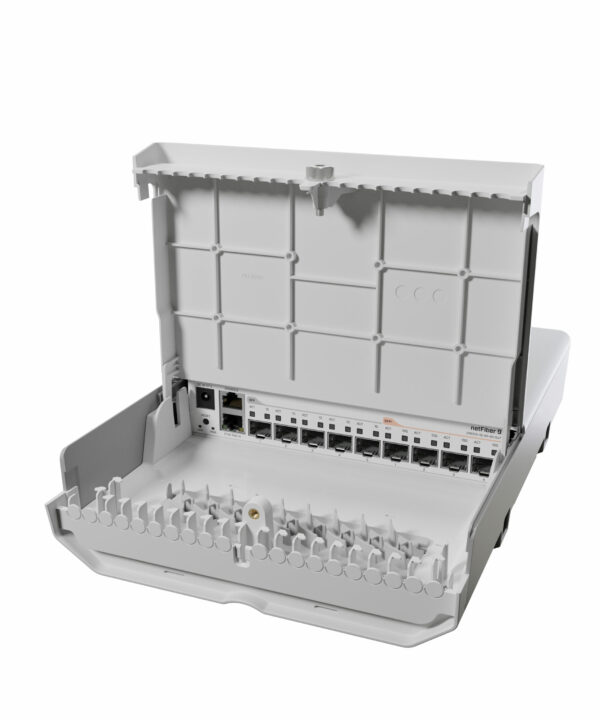 MIKROTIK CRS310-1G-5S-4S+OUT CLOUD SWITCH NETFIBER 9 1X GE 5X SFP 4X SFP+ ROUTEROS L5 „CRS310-1G-5S-4S+OUT” (timbru verde 2 lei)