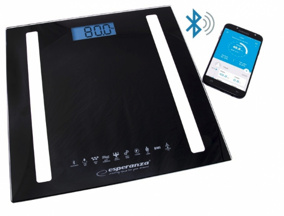 Cantar de baie Esperanza B.FIT EBS016K Bluetooth 8 in1 Negru „EBS016K” (timbru verde 2 lei)