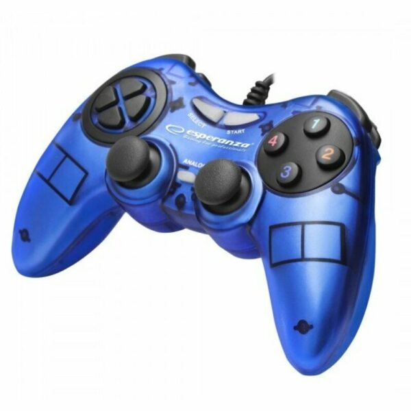Gamepad Esperanza Warrior EGG105B cu vibratii Usb PC Albastru „EGG105B” (timbru verde 0.8 lei)