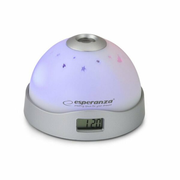Ceas alarma si proiector Esperanza CASSIOPEIA EHC001 Gri „EHC001”