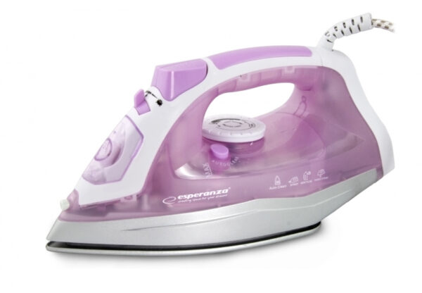 Fier de calcat Esperanza Tulle EHI004 ceramic 2400W Alb/Roz „EHI004” (timbru verde 2 lei)