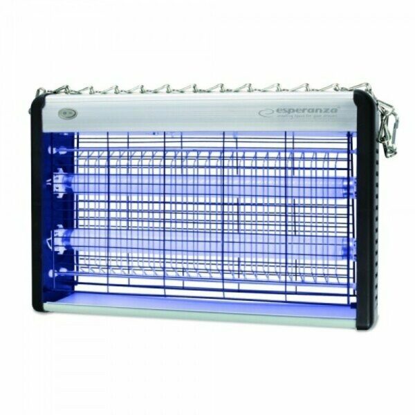 Aparat UV antiinsecte Esperanza Hunter EHQ006 20W acoperire 80mp Alb „EHQ006” (timbru verde 2 lei)