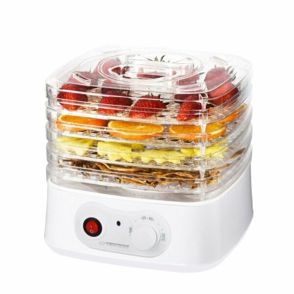 Deshidrator pentru alimente Esperanza Appetissant EKD004 250W 4 tavi Alb „EKD004” (timbru verde 0.8 lei)