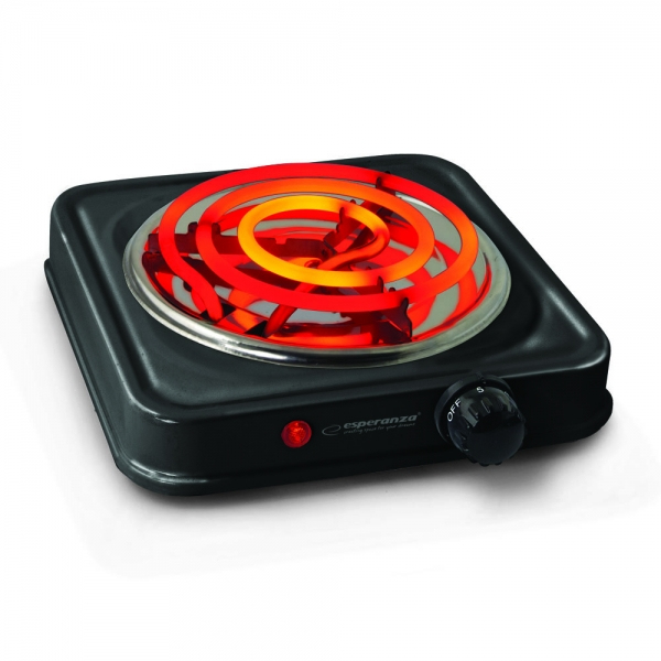 Plita electrica Esperanza Etna EKH012K 1000W 21 cm Negru „EKH012K” (timbru verde 4 lei)