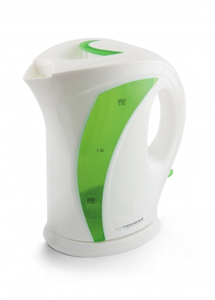 Fierbator electric Esperanza Iguazu EKK018G 2200W 1.7l Alb/Verde „EKK018G” (timbru verde 0.8 lei)
