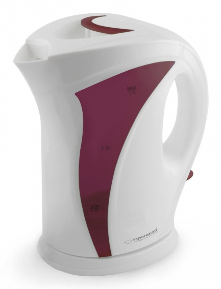 Fierbator electric Esperanza Iguazu EKK018R 2200W 1.7l Alb/Rosu „EKK018R” (timbru verde 0.8 lei)