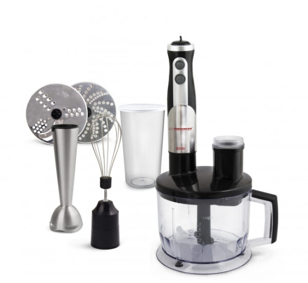 Blender Esperanza Crema EKM004 800W 2 trepte 0.6l Negru-Argintiu „EKM004” (timbru verde 2 lei)