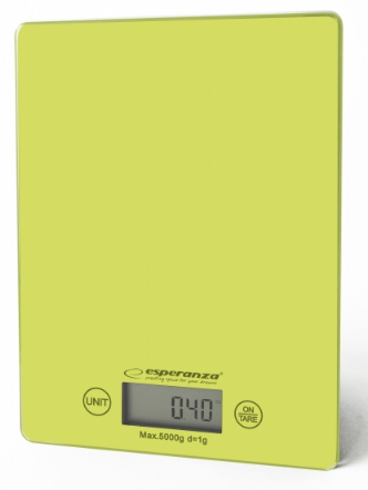 Cantar de bucatarie Esperanza Lemon EKS002G max. 5kg Verde „EKS002G” (timbru verde 0.8 lei)