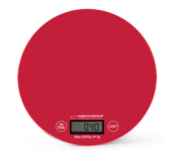 Cantar de bucatarie Esperanza Mango EKS003R max. 5kg Rosu „EKS003R” (timbru verde 0.8 lei)