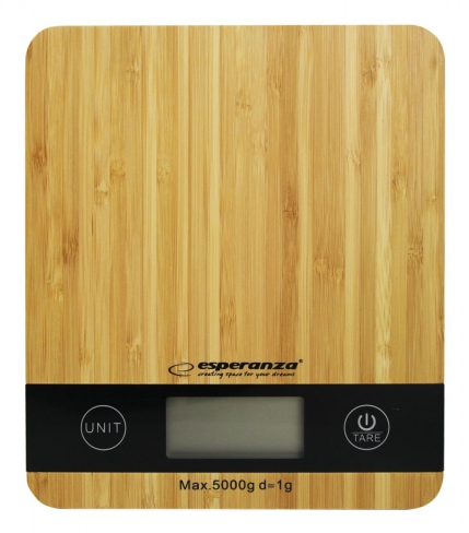 Cantar de bucatarie Esperanza Bamboo EKS005 max. 5kg Maro „EKS005” (timbru verde 0.8 lei)