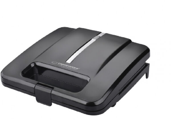 Prajitor de paine tip Sandwich maker Esperanza Parmigiano EKT010 1000W Negru „EKT010” (timbru verde 2 lei)