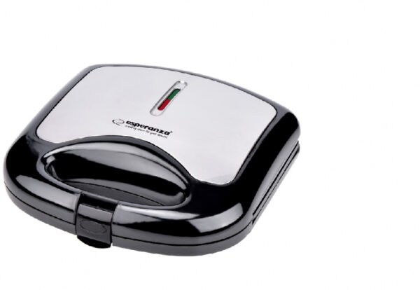 Prajitor de paine tip Sandwich maker Esperanza Asiago EKT011 1000W Negru/Gri „EKT011” (timbru verde 2 lei)