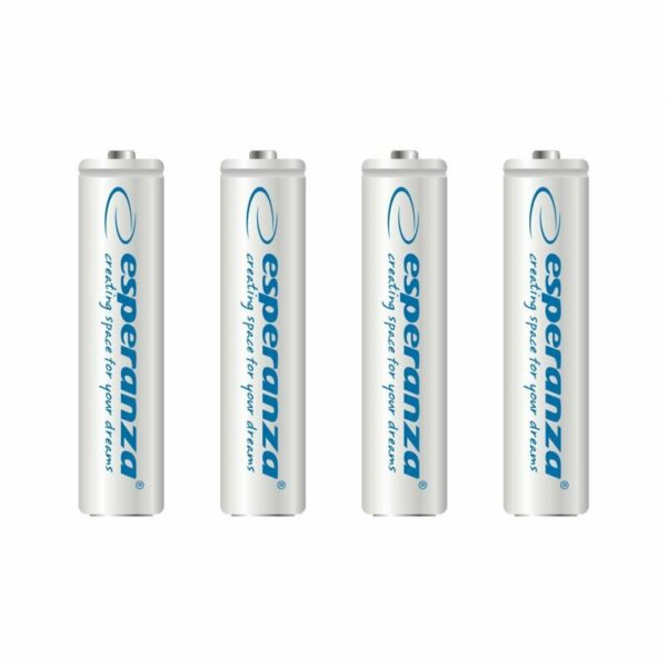 Baterii reincarcabile Esperanza EZA102W AAA 4buc Blister Alb „EZA102W” (timbru verde 0.32 lei)