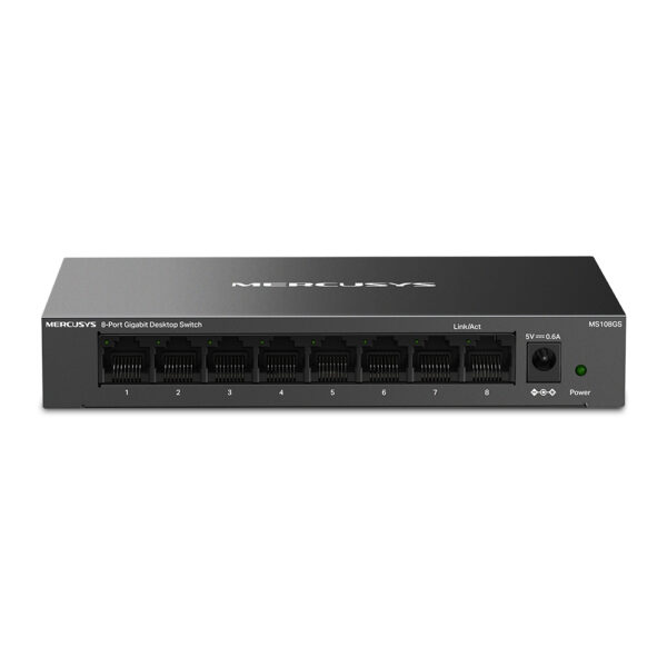 SWITCH MERCUSYS, porturi Gigabit x 8, unmanaged, carcasa metal, „MS108GS” (timbru verde 0.8 lei)