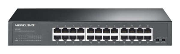 SWITCH MERCUSYS, porturi Gigabit x 24 Desktop/Rackmount, unmanaged, carcasa metal, „MS124GS” (timbru verde 0.8 lei)