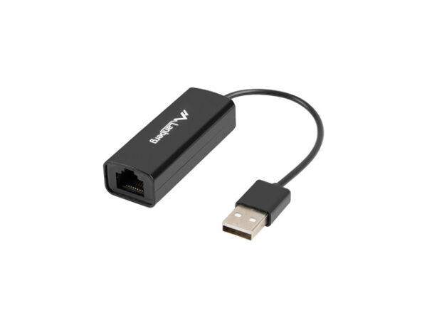 Adaptor retea Lanberg USB RJ45 USB 2.0 „NC-0100-01” (timbru verde 0.18 lei)
