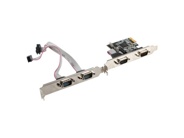 Placa PCI Express x1 4x DB-9 (COM) LP „PCE-DB9-004” (timbru verde 0.18 lei)