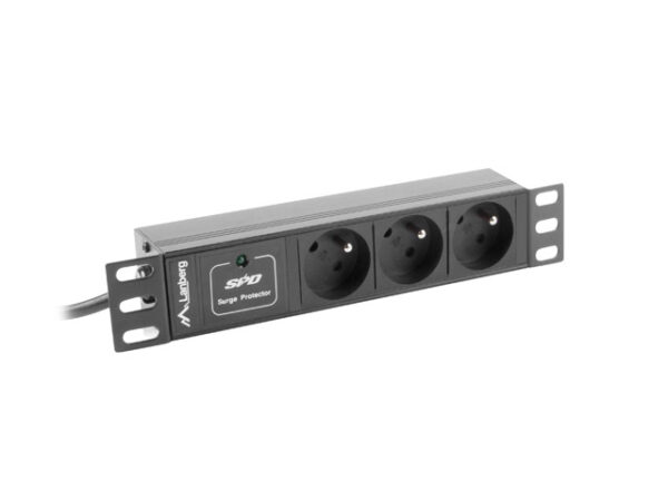 Unitate alimentare PDU 10″, 3 prize ng „PDU-03F-0200-IEC-BK” (timbru verde 0.8 lei)