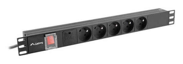Unitate alimentare PDU 19″, 5 prize ng „PDU-05E-0200-BK” (timbru verde 0.8 lei)