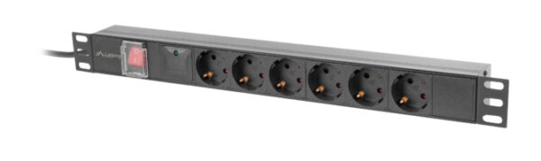 Unitate alimentare PDU 19″, 6 prize ng „PDU-06F-0200-BK” (timbru verde 0.8 lei)