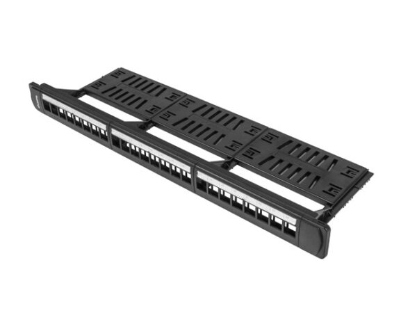 Patch panel gol 24 porturi 1U negru „PPKS-1124-B”
