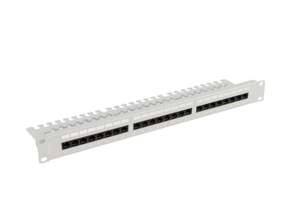 Patch panel 24 porturi 1U Cat.5e UTP gr „PPU5-1124-S” (timbru verde 0.08 lei)