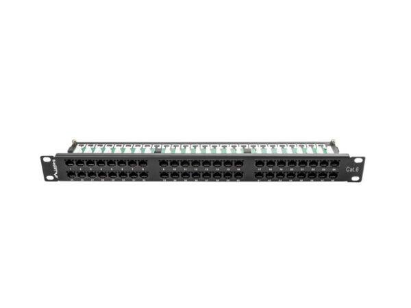 Patch panel 48 porturi 1U Cat.6 UTP ng „PPU6-1048-B” (timbru verde 0.08 lei)