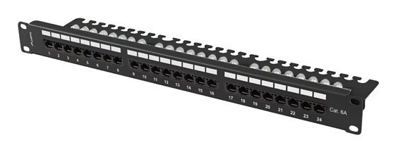 Patch panel 24 porturi 1U Cat.6A UTP ng „PPUA-1124-B” (timbru verde 0.08 lei)