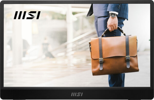 Monitor MSI portabil PRO MP161 E2U, IPS, 15.6 inch, Full HD, 1920 x 1080, Mini-HDMI, 60 Hz, Boxe, 4 ms, Negru „PRO MP161 E2U” (timbru verde 7 lei)