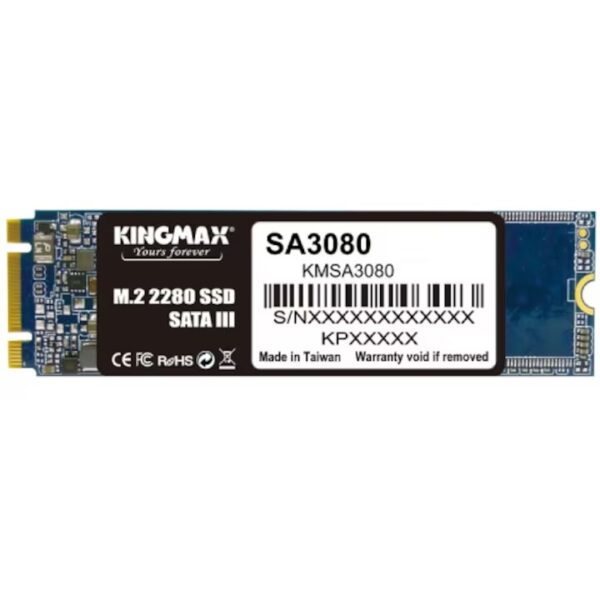 SSD KINGMAX, SA3080, 512 GB, M.2 2280, S-ATA 3, 3D TLC Nand, R/W: 540/480 MB/s, „KMSA3080-512G”