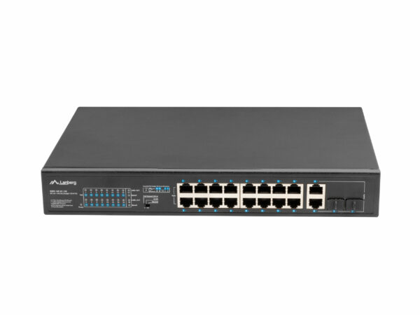 Switch Lanberg Gigabit Ethernet, 150W „RSFE-16P-2C-150” (timbru verde 2 lei)