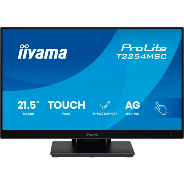 Iiyama ProLite T2254MSC-B2AG – LED monitor 22 inch 21.5 inch viewable touchscreen 1920 x 1080 Full HD 1080p 100 Hz IPS 300 cd m2 1300 1 4 ms HDMI DisplayPort speakers „T2254MSC-B2AG” (timbru verde 7 lei)