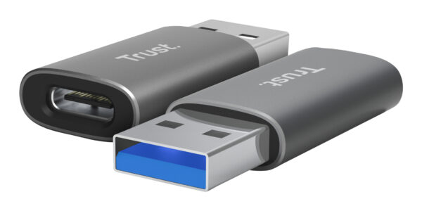 Adaptor Trust Calyx USB-A-USB-C, gri „TR-25573” (timbru verde 0.8 lei)