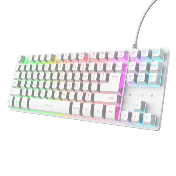 Tastatura Trust GXT833W Thado TKL, alb „TR-25894” (timbru verde 0.8 lei)