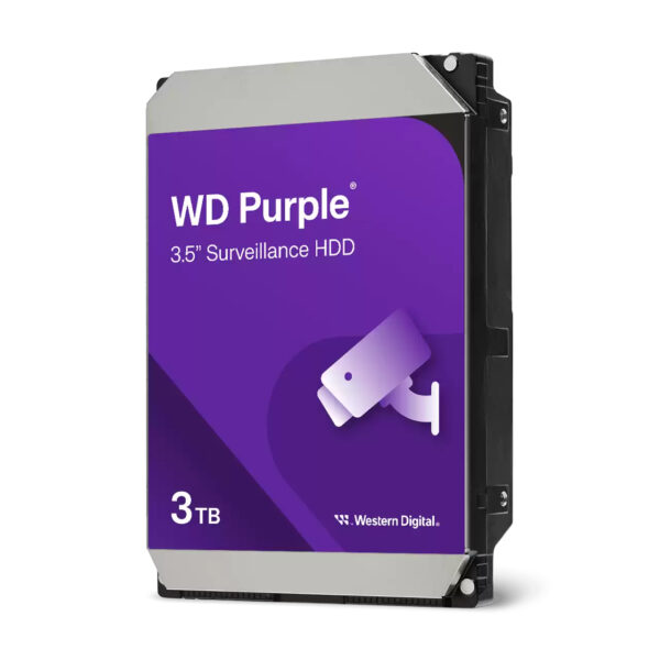 HDD Video Surveillance WD Purple 3TB CMR, 3.5, 128MB, SATA, TBW: 180 „WD34PURZ”