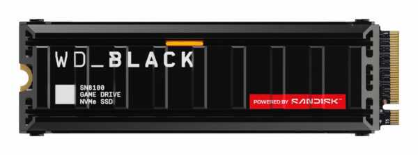 SSD WD_BLACK SN8100 HeatSink 1TB M.2 2280 PCIe Gen5 x4 NVMe, Read/Write: 14900/11000 MBps, IOPS 1600K/2400K, TBW: 600, powered by SanDisk „WDS100T1XHM-00CMT0”