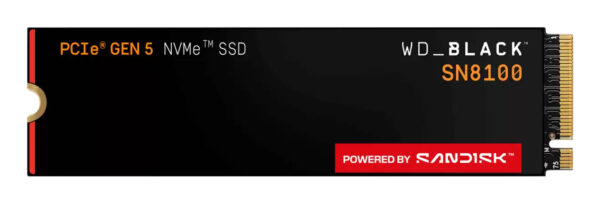 SSD WD Black SN8100 8TB M.2 2280 PCIe Gen5 x4 NVMe, Read/Write: 14900/13200 MBps, IOPS 2200K/2400K, TBW: 4800 „WDS800T1X0M-00CMT0”