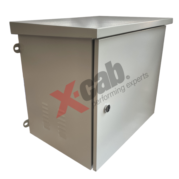 Cabinet metalic de exterior 19″, rack de perete, 12U 600×600 mm, IP-55, Xcab „Xcab-OC6612”