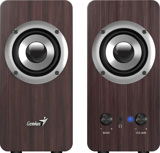 BOXE GENIUS 2.0, RMS: 10W (2 x 5W), bass control, mufa casti, Line-in 3.5mm, dark brown, „SP-HF400” „31730058404” (timbru verde 4.00 lei)