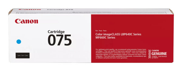 Toner Original Canon Cyan, CRG-075C, pentru LBP646|LBP647|MF664|MF667, 1.3K, (timbru verde 1.2 lei), „6365C002AA”