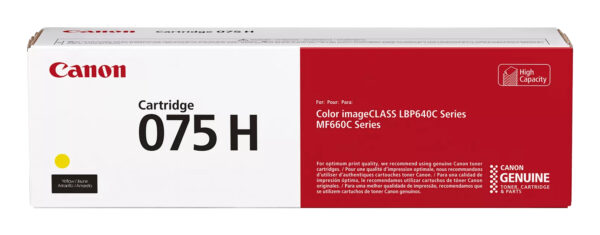 Toner Original Canon Yellow, CRG-075HY, pentruLBP646|LBP647|MF664|MF667, 2.5K, (timbru verde 1.2 lei),”6366C002AA”
