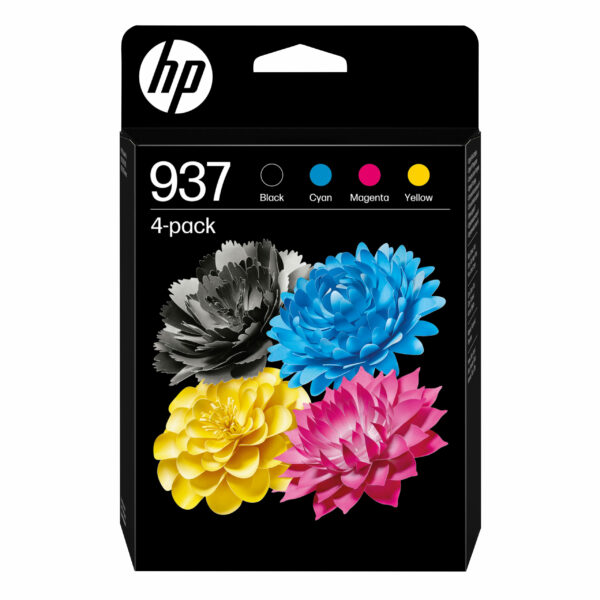 Combo-Pack Original HP CMYK, nr.937, pentru OJ PRO 9110|9120|9130|9720|9730, 3×0.8K,1.25K, incl.TV 0.8 lei)”6C400NE”