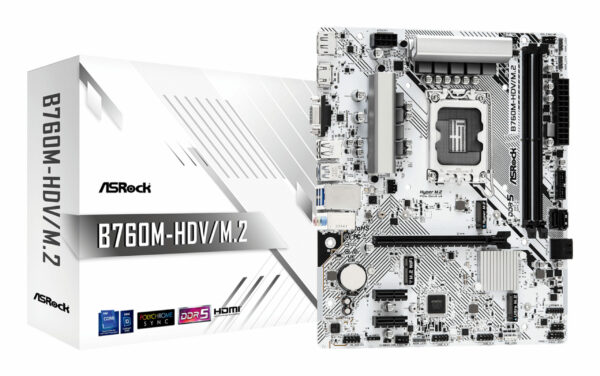 Placa de baza B760M HDV/M.2 1700 mATX DDR5 retail „90-MXBMJ0-A0UAYZ”