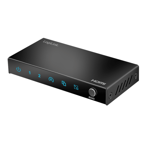 SPLITTER video LOGILINK, 1 x 2 port, Input: HDMI (M) x 1, Output: HDMI (M) 2.0 x 2, rezolutie maxima 4K UHD (3840 x 2160) la 60 Hz, HDCP 2.2, EDID, audio, negru, „HD0066” (timbru verde 0.8 lei)