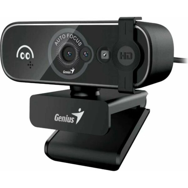 CAMERA WEB GENIUS senzor 1080p Full-HD cu rezolutie video 1920×1080, FaceCam Open, microfon, auto focus, 82 grade view, cablu 1.5m, black „32200011400” (timbru verde 0.18 lei)