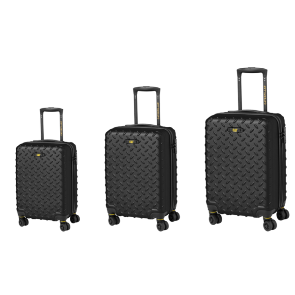 Set 3 Trolere CATERPILLAR Industrial Plate 35L, 59L, 92L, ABS – negru „CAT-83688-01”